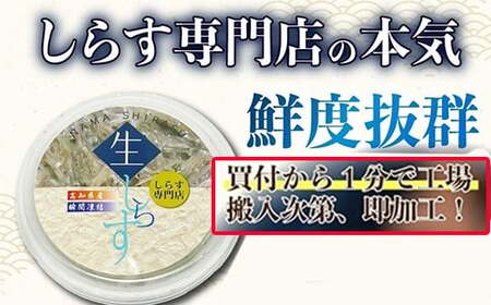 土佐のお刺身「生しらす」3個 タレなし【しらす】