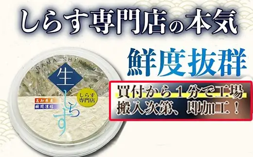 土佐のお刺身「生しらす」6個 タレなし【しらす】