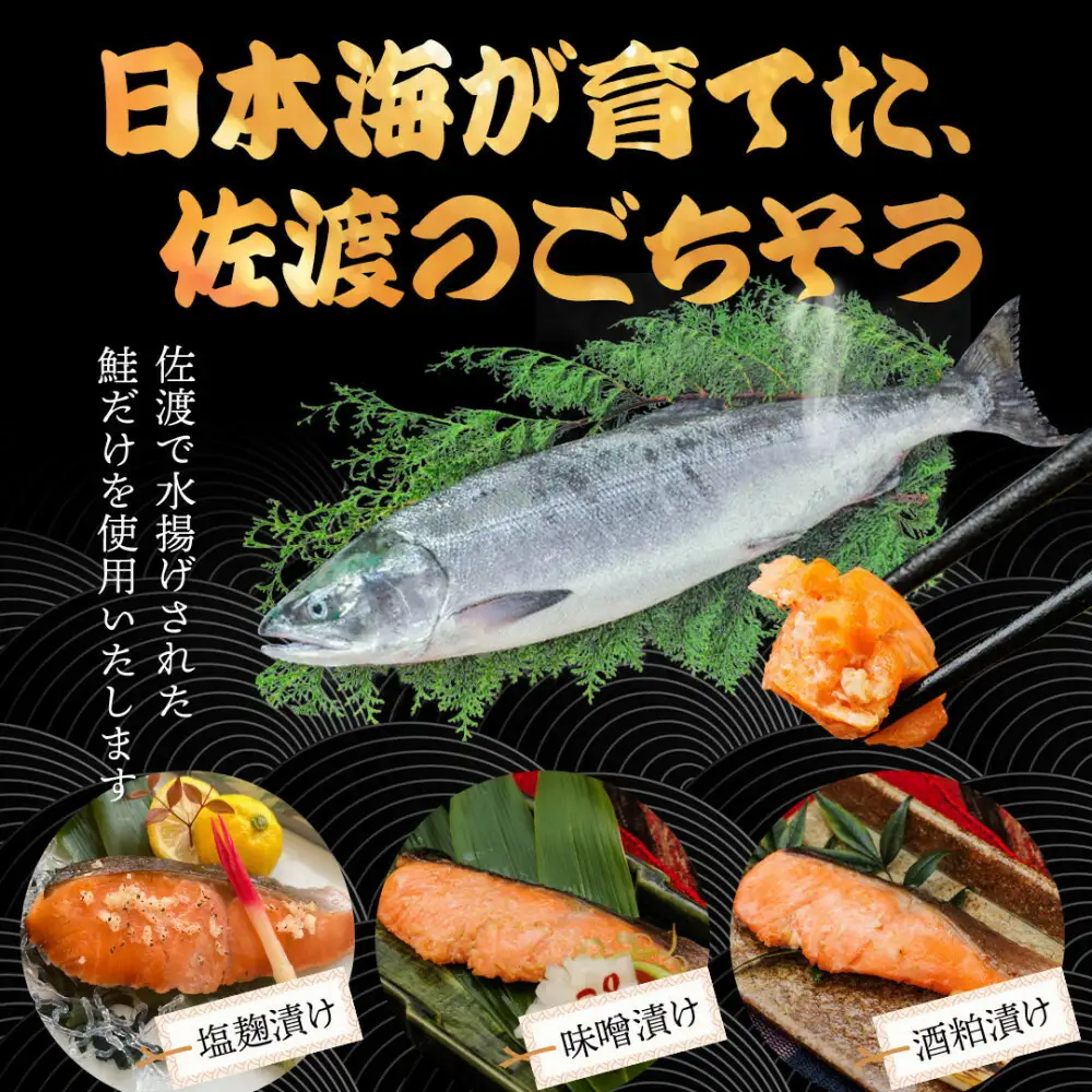 佐渡産 鮭 鰤 さけ ぶり 3種の味付けセット 焼き上げ加工済 |新潟県