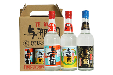 琉球泡盛 与那国 3本セット ≪30度/43度/60度≫ 各100ml  E0056｜沖縄県 与那国町 泡盛 お酒 酒 崎元酒造所