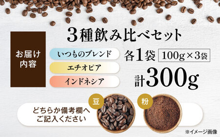 珈琲100g×3種類 飲み比べセット[AQDM005]コーヒー