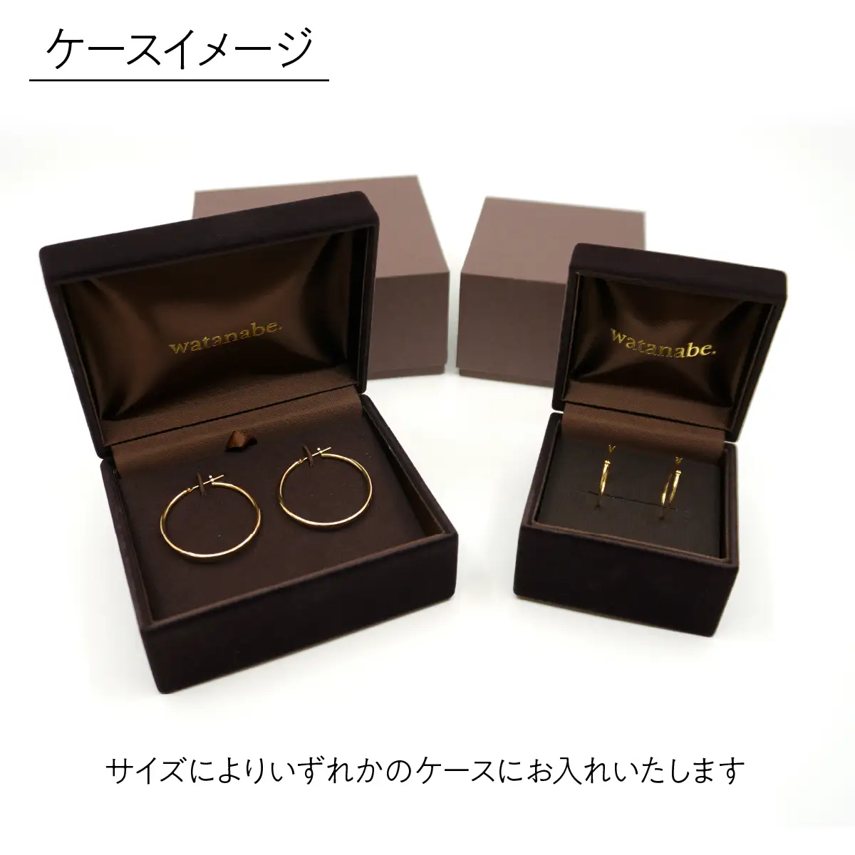 K18 月甲ピアス 幅5mm直径10㎜（小）サイズ FC-0057 SWCA016-5x10mm