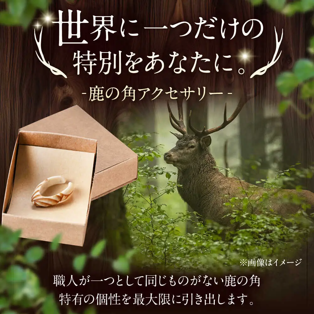 北の職人技 鹿の角 イヤーカフ （スパイラル） アクセサリー 手作り [AJAO125]