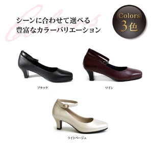 甲高５Eアンクルストラップ パンプス〈up48〉_OS284-0027