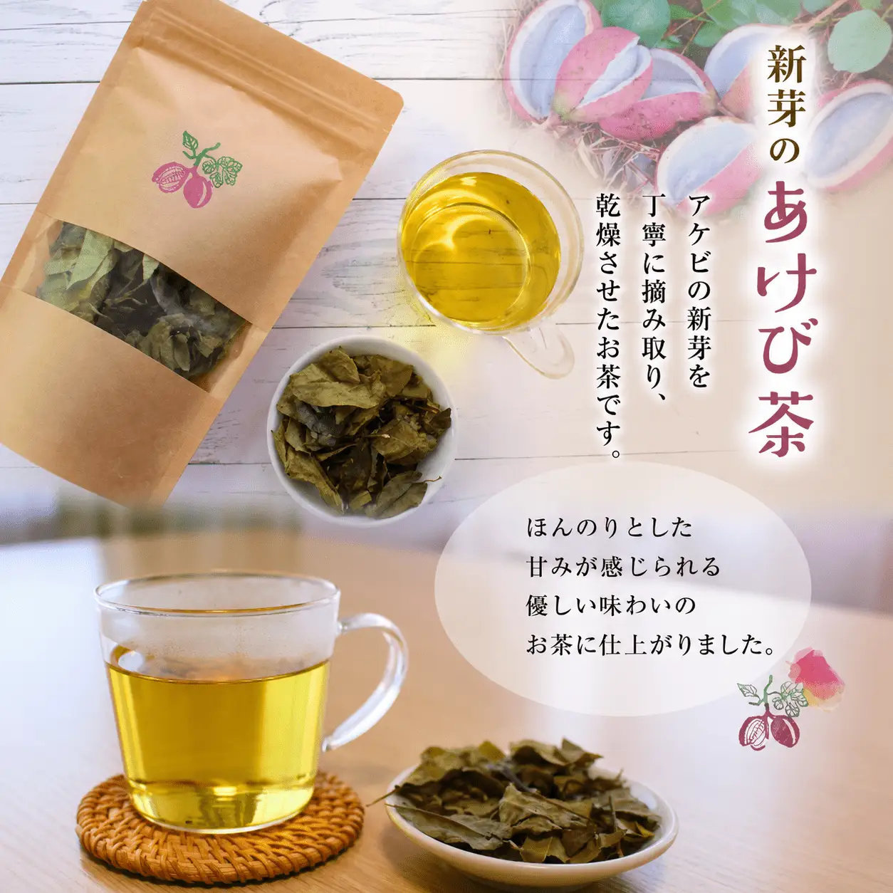 新芽のあけび茶 12g×2 / アケビ 岡山県 真庭市 しげや 【shigeya008-01】