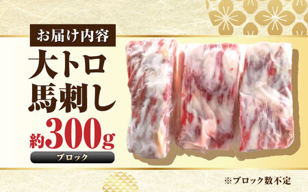 大トロ馬刺し 約300g 霜降り馬刺し ブロック 熊本県 合志市【阿蘇牧場】[AYBX099]