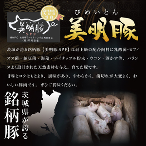 【12ヶ月定期便】【美明豚】しゃぶしゃぶ用 300g(ロース150g・ばら150g)｜肉 お肉 豚肉 美明豚 ブランド豚 しゃぶしゃぶ セット 定期便 茨城県 行方市(DT-66)