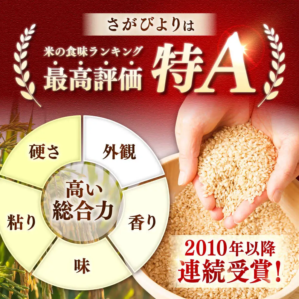 洗米と無洗米の食べ比べ！ さがびより 無洗米 3kg + 洗米 3kg 計6kg 吉野ヶ里町/大塚米穀店[FCW044]