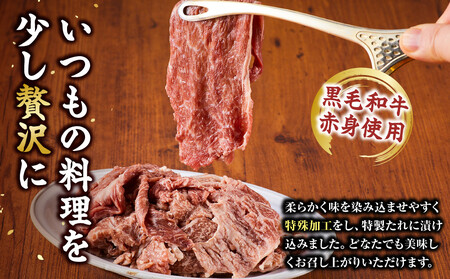 黒毛和牛赤身切り落とし 1kg ( 500g × 2パック ) 【2026年12月発送】 小分け 個包装 便利 牛肉 焼肉 焼き肉 お肉 肉 焼くだけ 冷凍 たれ 味付き BBQ アウトドア キャンプ 人気 おすすめ 神奈川 川崎