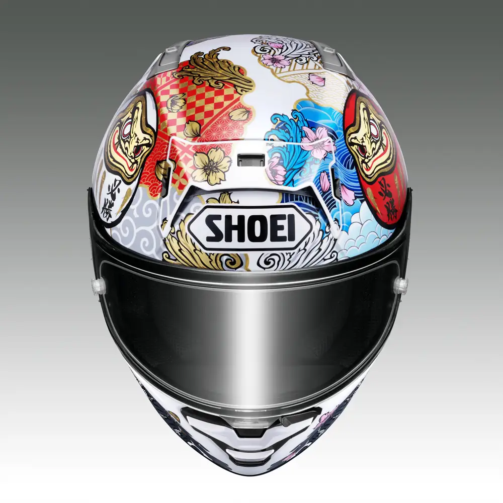 SHOEIヘルメット【X-Fifteen MARQUEZ MOTEGI5 TC-6】L フィッティングチケット付き｜エックスフィフティーン マルク マルケス モテギ フルフェイス バイク ツーリング レーサー ショウエイ ヘルメット [1990]