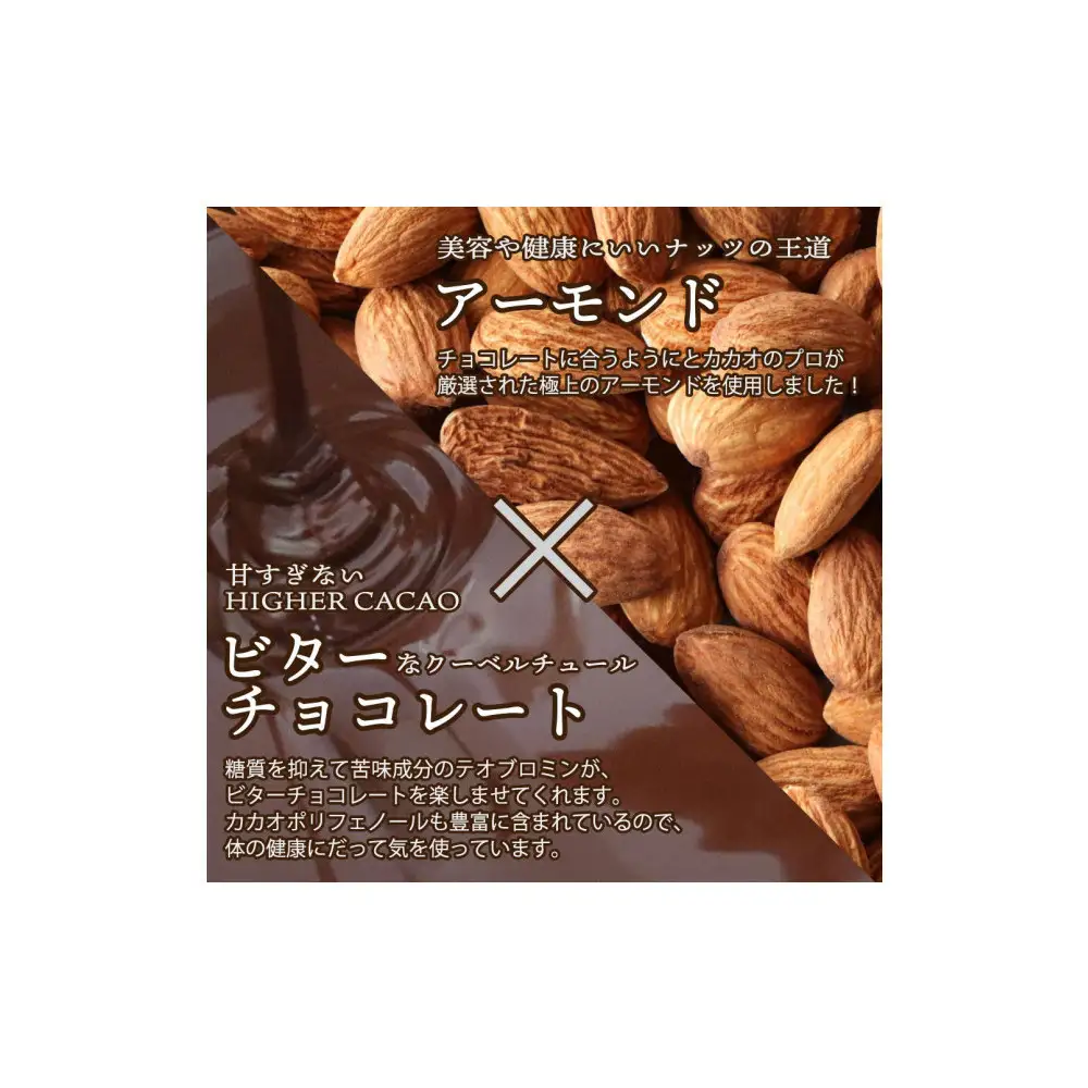 【訳あり】割れチョコ ハイカカオアーモンド 1.44kg(180g×8袋)クーベルチュール使用