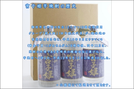 【0068-1】紀州宮子姫　芋焼酎3本セット
