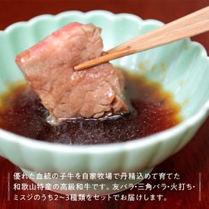 【0141-2】和歌山県産特産高級和牛「熊野牛」焼き肉用セット500ｇ(自家牧場で育てました)