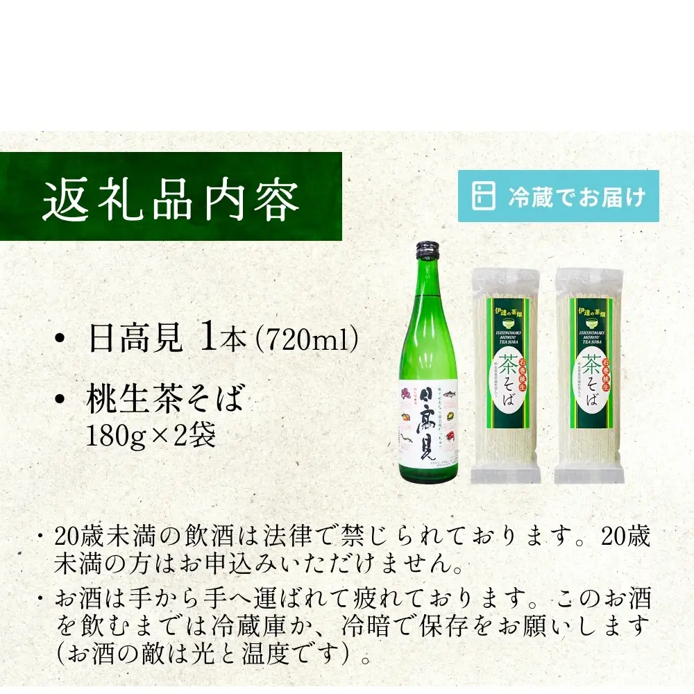 日高見 茶そばセット お祝い 贈答用 贈り物