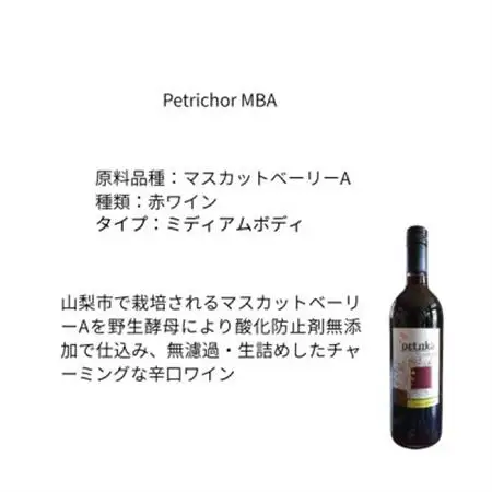 東晨洋酒 Petrichor MBA 無添加ワイン【1705840】