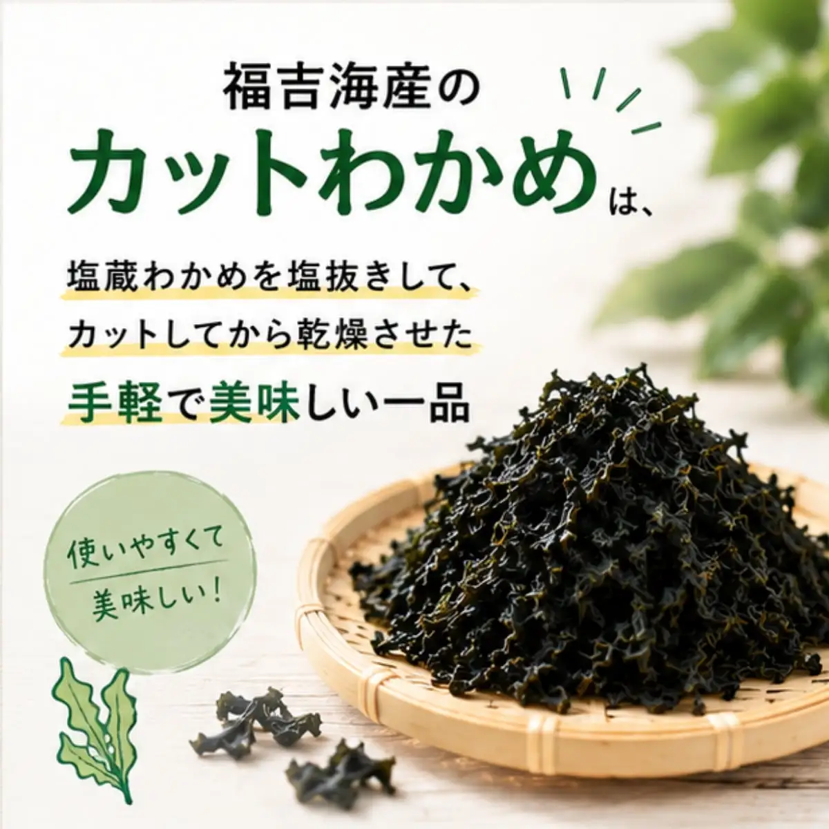 カットわかめ 計150g(15g×10袋） チャック袋入 わかめ