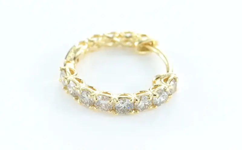 K18YG　天然ダイヤモンド　ピアス　0.50ct【P17784B】