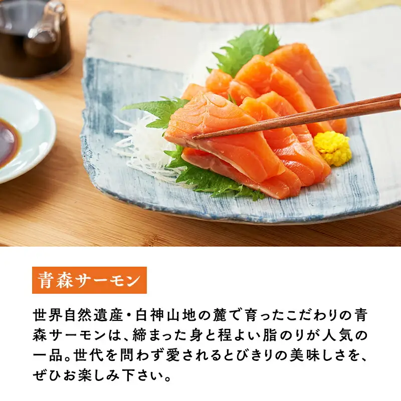青森サーモン サク 200g ネギトロ 300g  セット  [fu-0012-005]