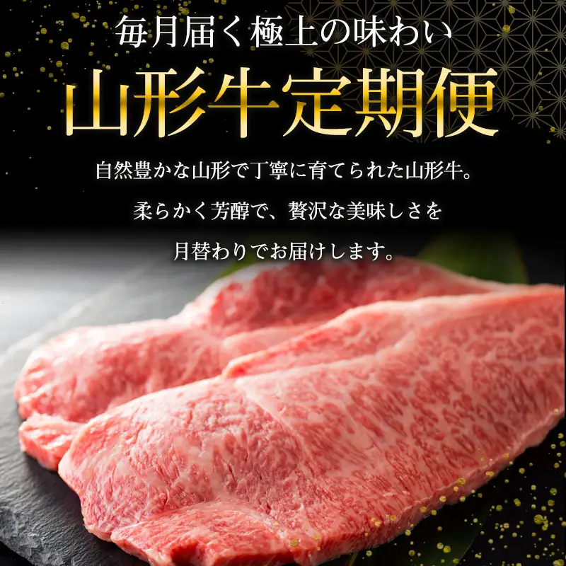 【定期便3回】山形牛 人気ベスト3 厳選定期便 FY25-463