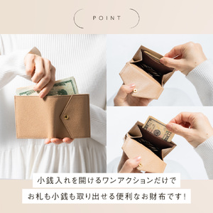 ミニ財布 二つ折り財布 ブラック MURA｜二つ折り財布