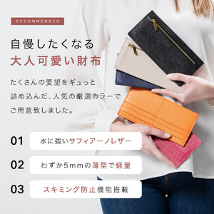 長財布薄型 レディース 本革 ミモザイイエロー MURA｜長財布