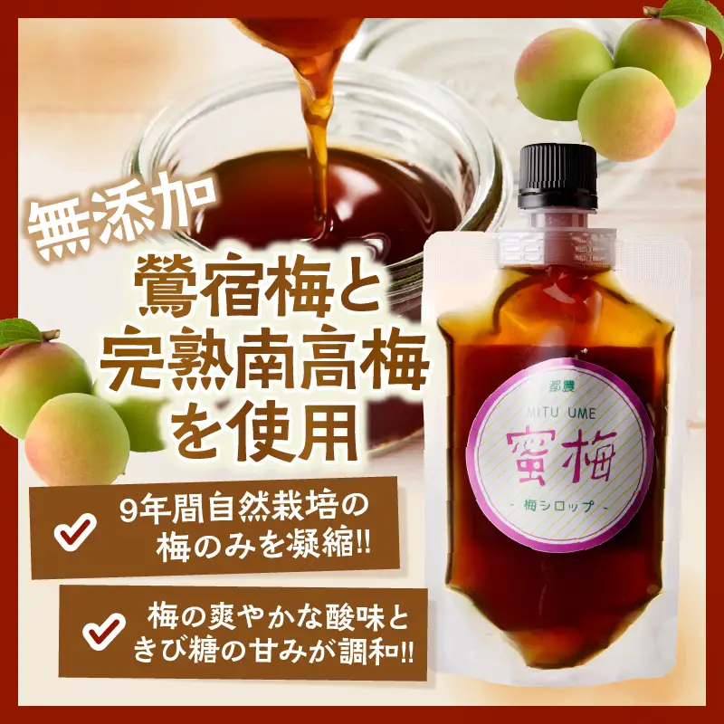 【2週間以内発送】＼ポスト投函／都農町産 蜜梅シロップ(計1本) 梅 加工品 国産_T024-014