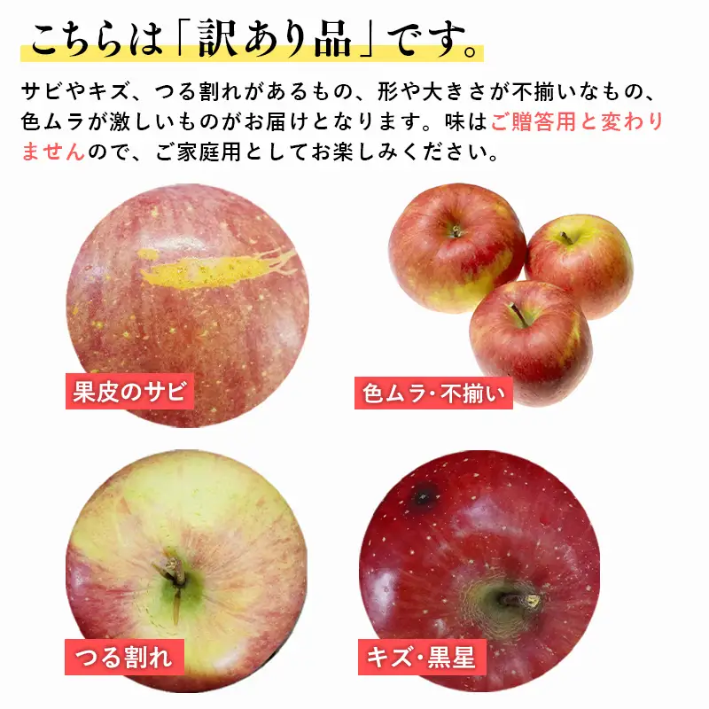 【ふるなびWEEK対象】りんご　訳あり サンふじ 約2kg 青森県平川市産 FN-Limited-SP