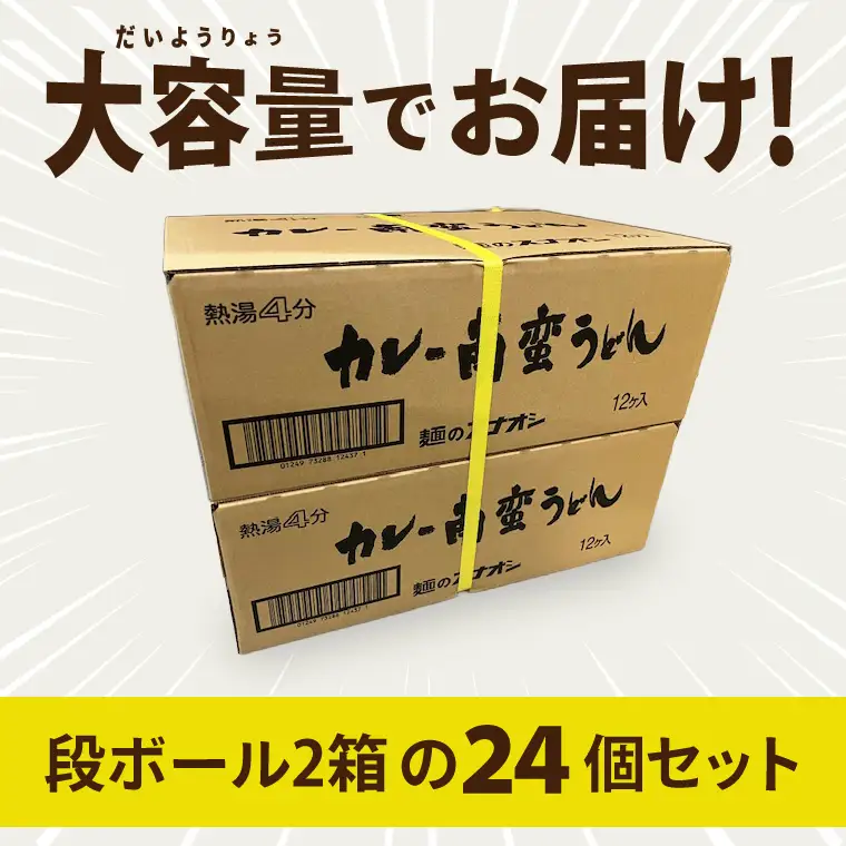 【麺のスナオシ】カップ カレー南蛮うどん ２ケース(計24個)カップ麺 饂飩 うどん ストック 常温保存 即席麺 生活応援 非常食  備蓄 長期保存 保存食 防災 人気 大容量 ローリングストック グルメ 簡単調理 高評価 まとめ買い 箱 水戸市 茨城県（BY-31）