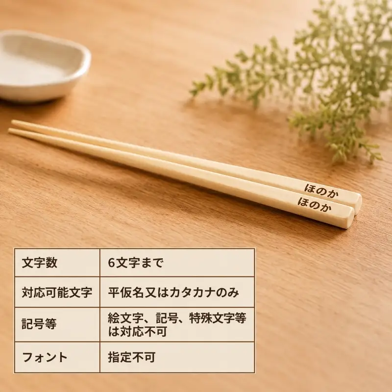 青森ヒバ お箸 名入れ有り 1膳 約23cm 箸