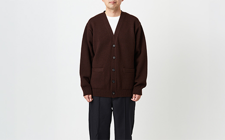≪先行予約≫【THISISASWEATER.】A1 : A SWEATER IS ORDINARY.Cardigan D.BROWN ダークブラウン カーディガン 服 洋服 ユニセックス メンズ レディース ブランド 数量限定 山形県 山辺町  サイズ0 yt-socab0
