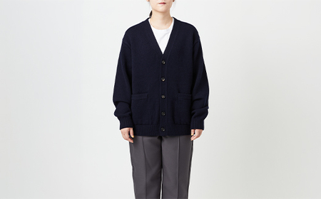 ≪先行予約≫【THISISASWEATER.】A1 : A SWEATER IS ORDINARY.Cardigan BRITISH NAVY ネイビー カーディガン 服 洋服 ユニセックス メンズ レディース ブランド 数量限定 山形県 山辺町 サイズ2 yt-socan2