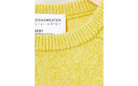 ≪先行予約≫【THISISASWEATER.】A4: A SWEATER IS COLOR.  Yellow moku イエロー カシミヤセーター 服 洋服 ユニセックス メンズ レディース ブランド 数量限定 山形県 山辺町 サイズ3 yt-scxym3