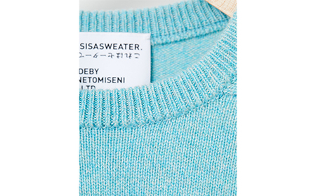 ≪先行予約≫【THISISASWEATER.】A4: A SWEATER IS COLOR.  Sax moku  水色 カシミヤセーター 服 洋服 ユニセックス メンズ レディース ブランド 数量限定 山形県 山辺町 サイズ1 yt-scxsm1