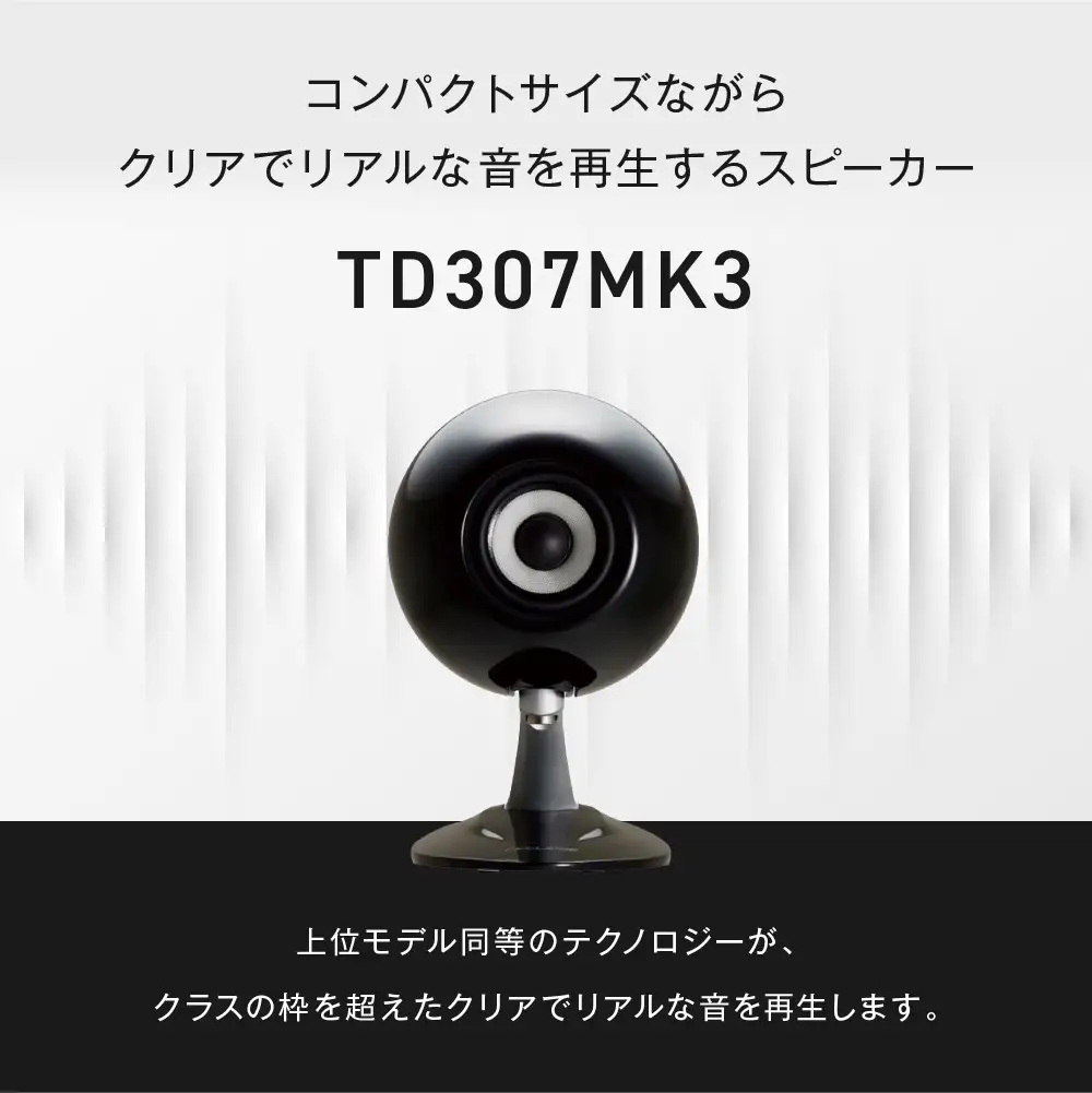 コンパクトスピーカー  【カラー：ブラック】 TD307MK3BK
