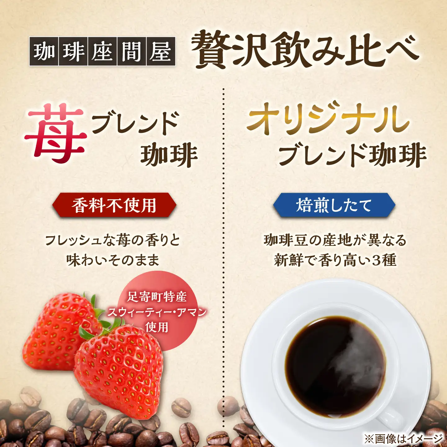 いちごブレンド3種＆オリジナルブレンド3種 飲み比べコーヒーセット（計24袋） [BEAV004]