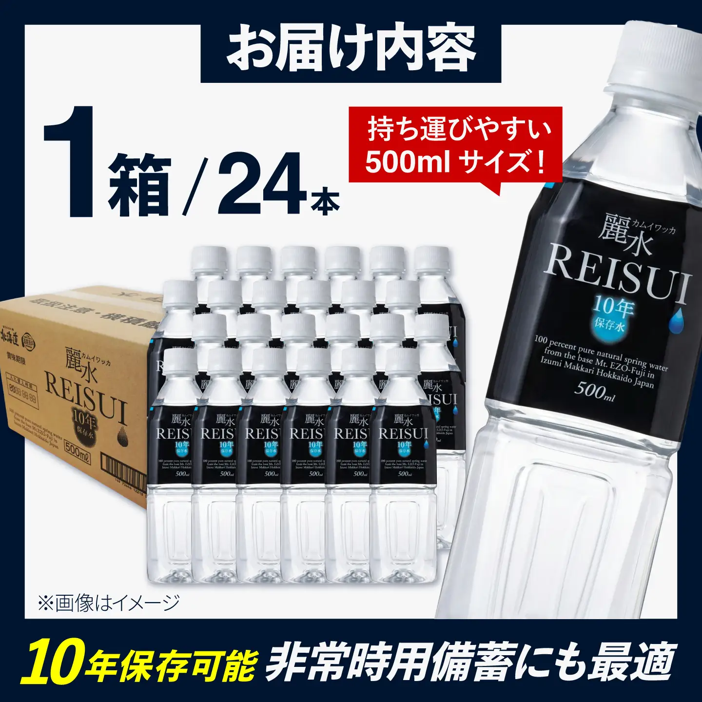 【ふるなびWEEK対象】≪10年≫ 保存水 500ml×24本 [BPAI002] 保存水