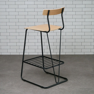 A-100Re （エ－ヒャクレ） HIGH CHAIR ブラック_ナチュラル  EB8-0628