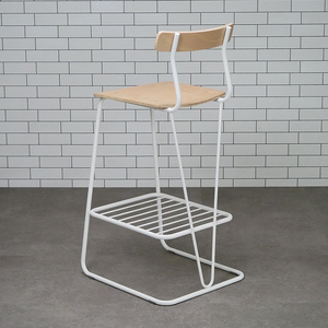 A-100Re （エ－ヒャクレ） HIGH CHAIR ホワイト_ナチュラル  EB8-0630