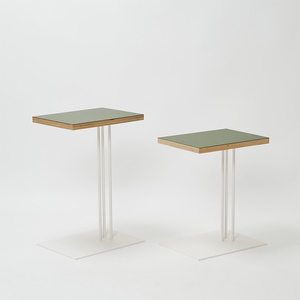 Rectangle side table （レクタングルサイドテーブル） ワークデスク H600 ホワイト_オリーブ  EB8-0649