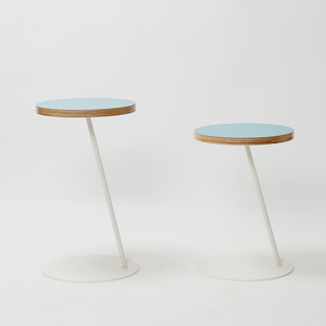 Circle side table（サークルサイドテーブル） サイドテーブル／ナイトテーブル H500 ホワイト_アクアヴェール  EB8-0658