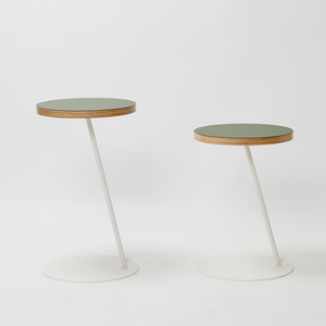 Circle side table（サークルサイドテーブル） サイドテーブル／ナイトテーブル H600 ホワイト_オリーブ  EB8-0669