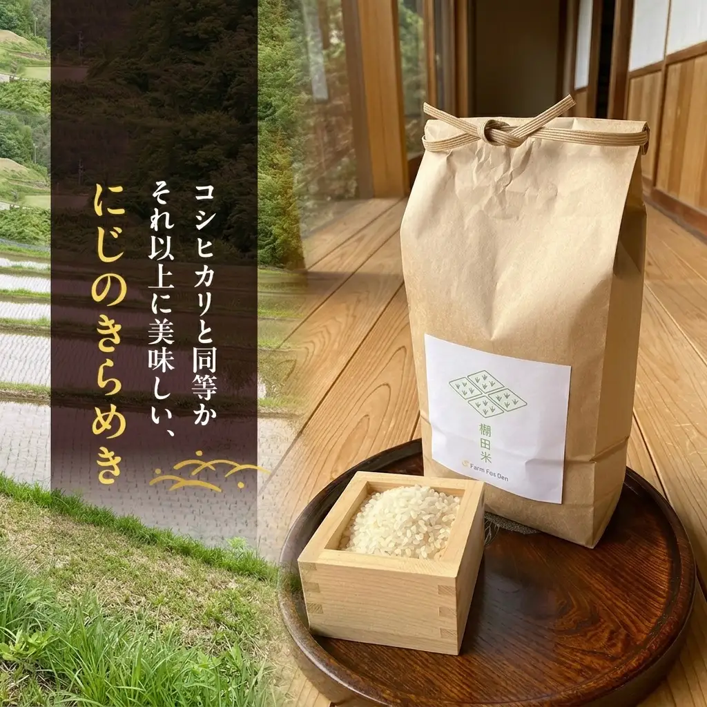 にじのきらめき 棚田米 無洗米 岡山県産 にじのきらめき 【2kg×2袋4kg】【先行受付 令和8年産】