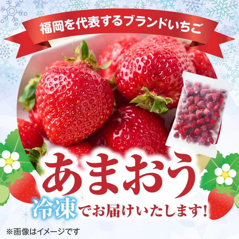 冷凍いちご「博多あまおう」1kg あまおう いちご 苺 イチゴ 冷凍 加工用 ヨーグルト ジャム スムージー 加工 福岡県 八女市 198-030
