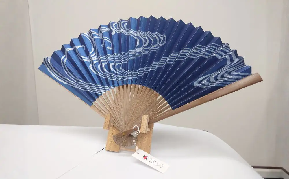 【伏見上野旭昇堂】漆喰京扇子(青波)｜京都 扇子 京扇子 人気［ 京都 扇子 和装 和風 工芸 人気 おすすめ ギフト プレゼント 贈答 お取り寄せ 通販 送料無料 ふるさと納税 ］