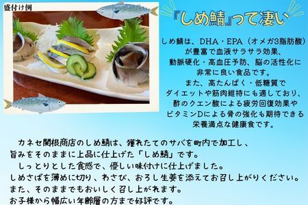 しめさば（2Lサイズ）1枚入×15パック　国産 小分け 真空パック 個包装 手軽に一品