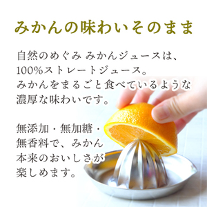 愛媛みかん果汁100%ストレート 自然のめぐみジュース 180ml×12本 (家庭用)【D25-3】【1228226】 YWTAP002