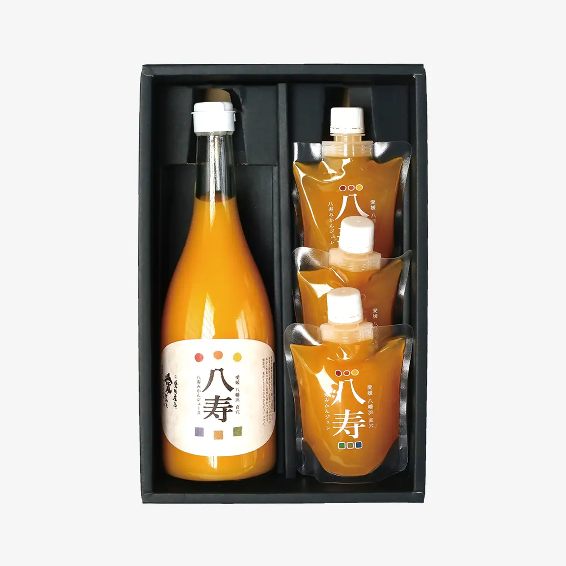 八寿ギフトセット(八寿みかんジュース1本、八寿みかんジュレ3個)[化粧箱入]【D34-5】【1510685】 YWTBE003