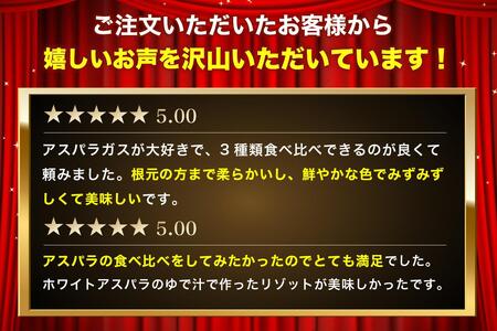 アスパラガス 3色 食べ比べ セット 香川県産 アスパラガス【グリーン500g ホワイト300g パープル200g】 【46311974】