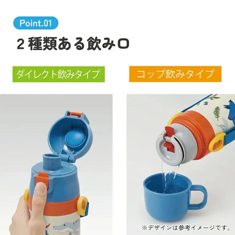 2通りで使用できる ステンレスボトル SKDC4 ディノサウルス 恐竜 ダイナソー 奈良県奈良市 skt016 スケーター 724893