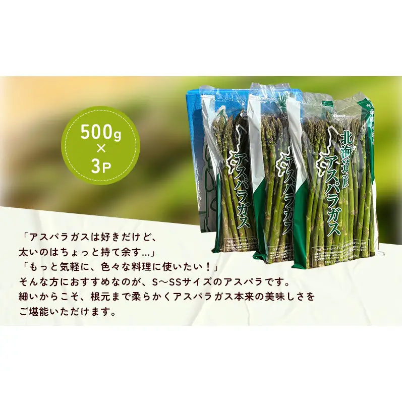 2027年春発送！ふらの グリーンアスパラ 約1.5kg [ 数量限定 先着順 アスパラ アスパラガス 野菜 新鮮 直送 北海道 富良野 ]